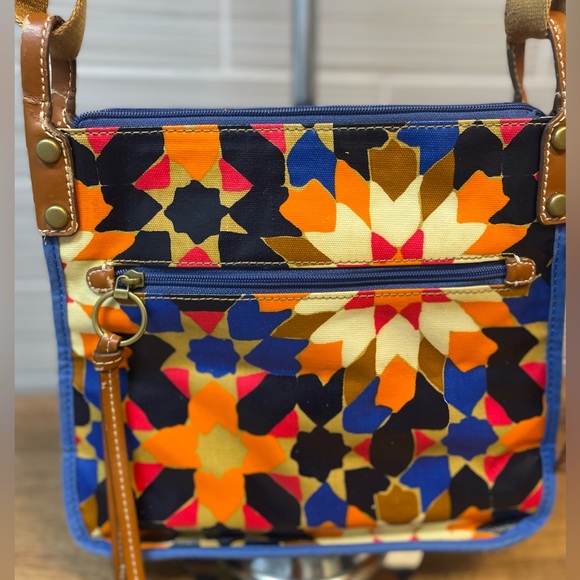 Fossil | Key-Per | Crossbody | Starburst Repeating Print | Vibrant | ZB5600 - Picture 3 of 15